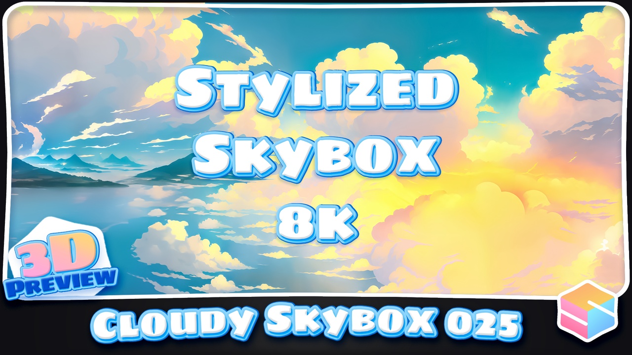 Media 1 for listing 8k Stylized Cloudy Skybox 025