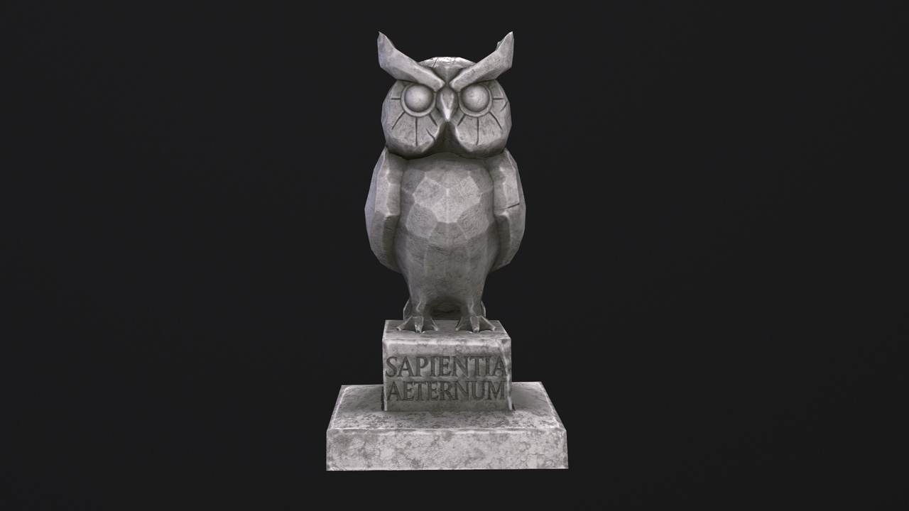 Media 1 for listing Silent Guardian – Stone Owl Sculpture