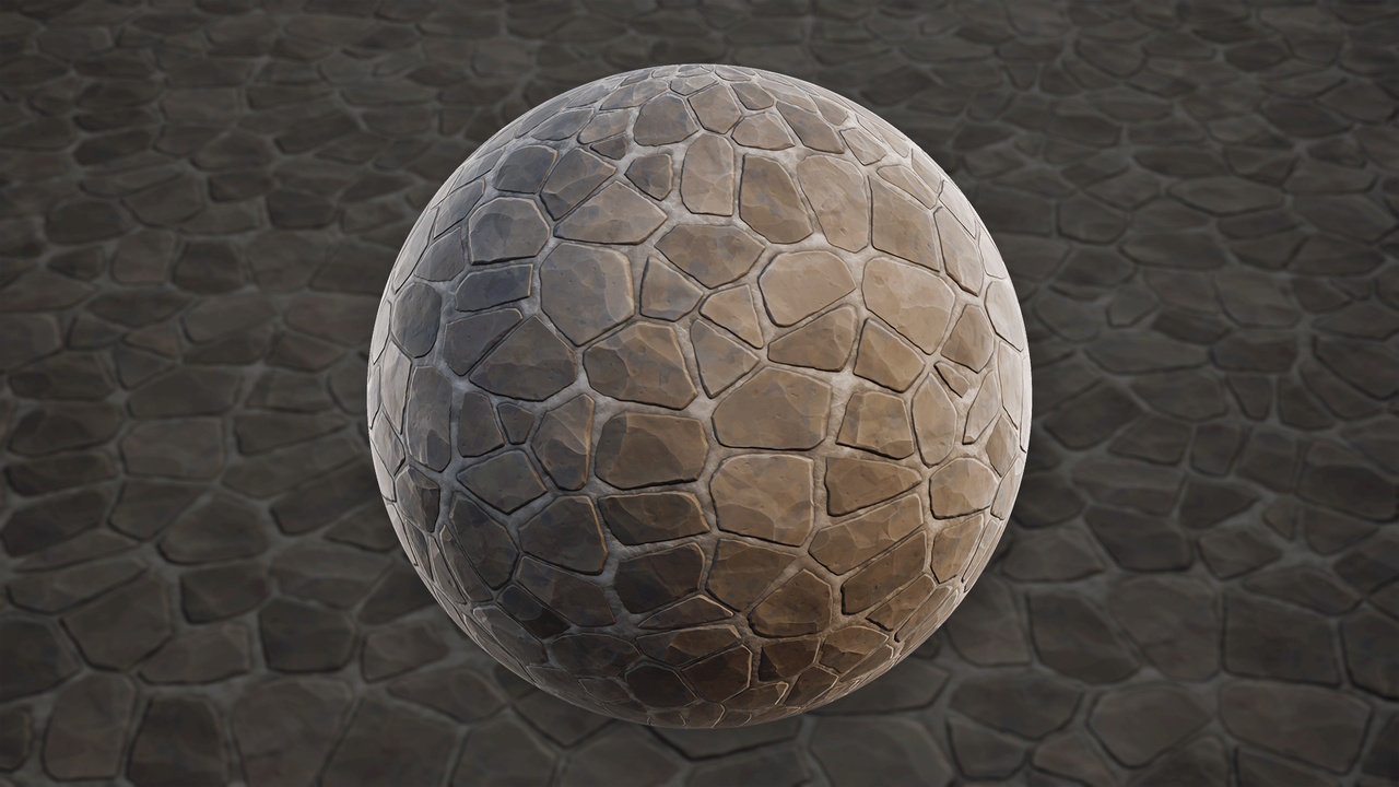 Media 1 for listing Stylized Irregular Stone Pavers 02A - Material