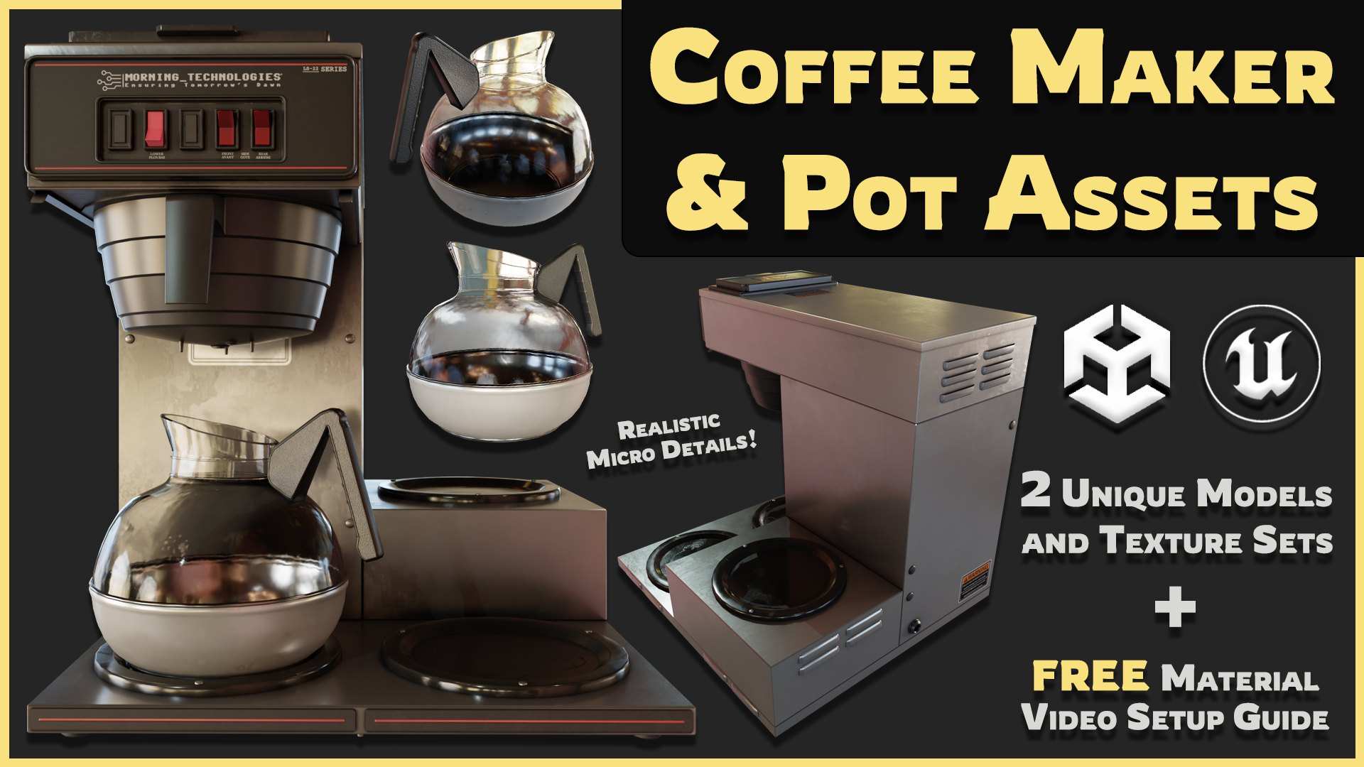 Coffee Maker and Pot 3D Assets | Fab