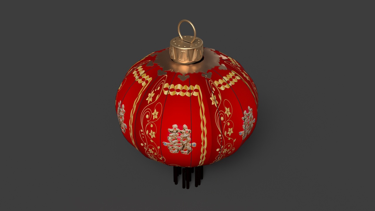 Media 1 for listing Chinese Red Lantern 3D Model