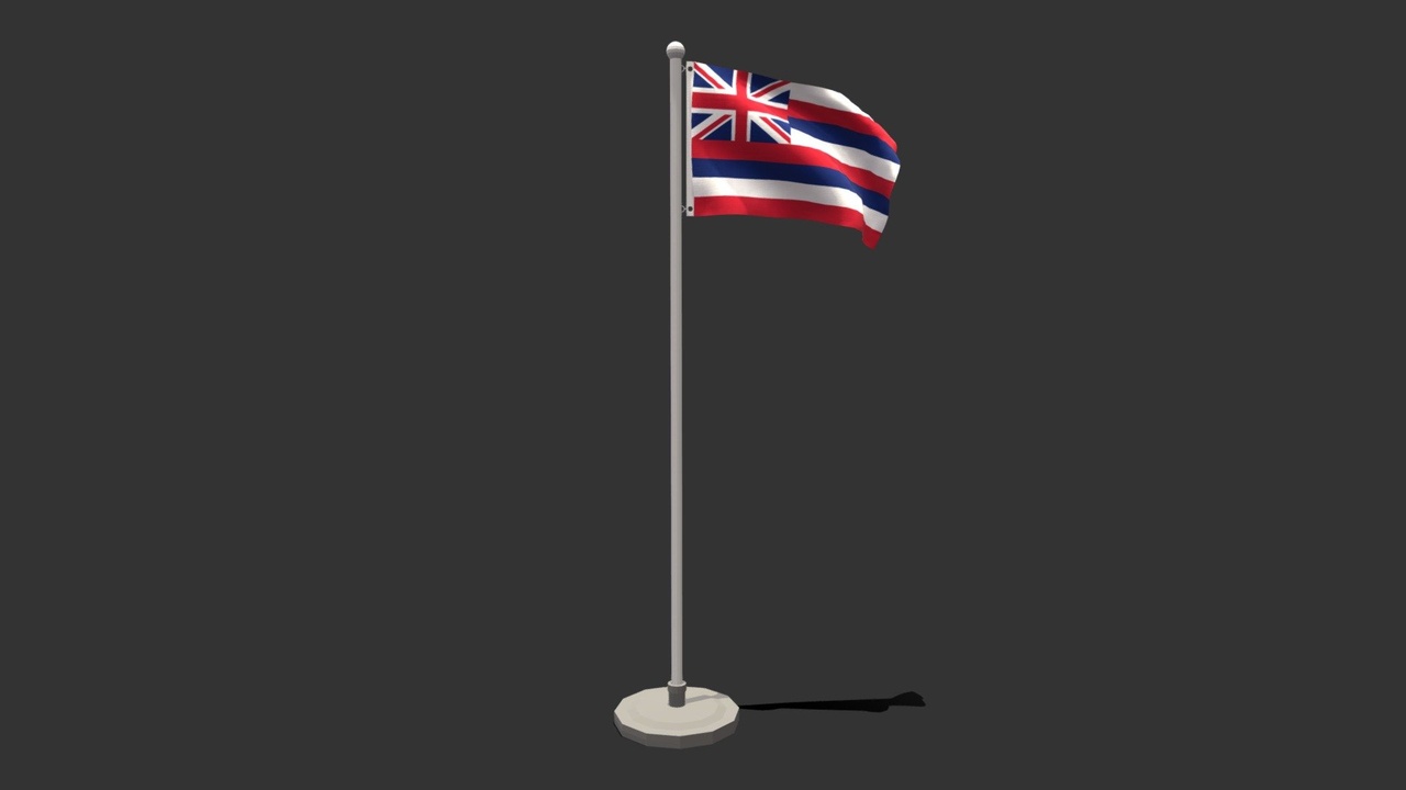Low poly Seamless Animated Hawaii Flag | Fab