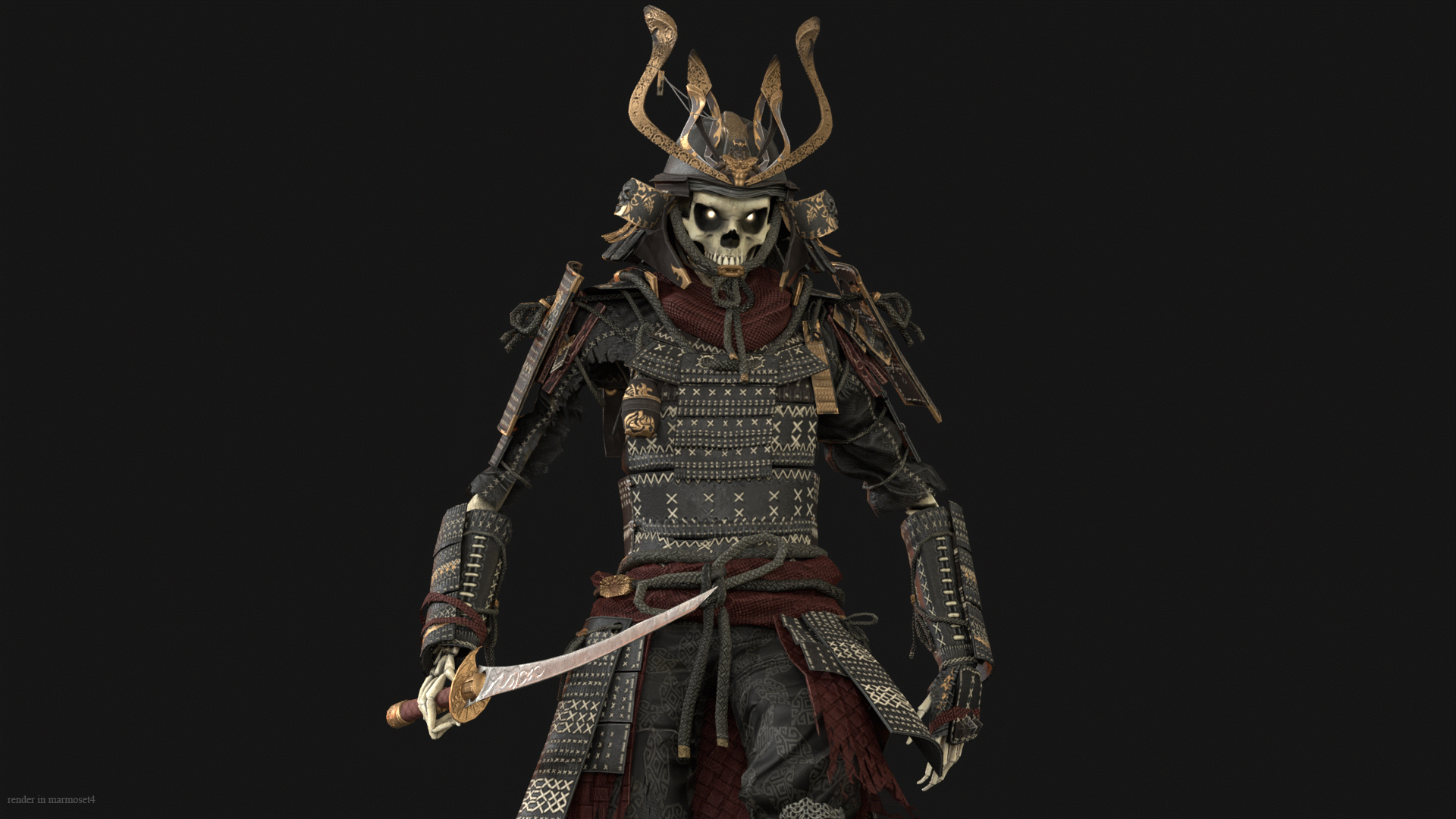 Scp Samurai Skeleton Samurai | Fab
