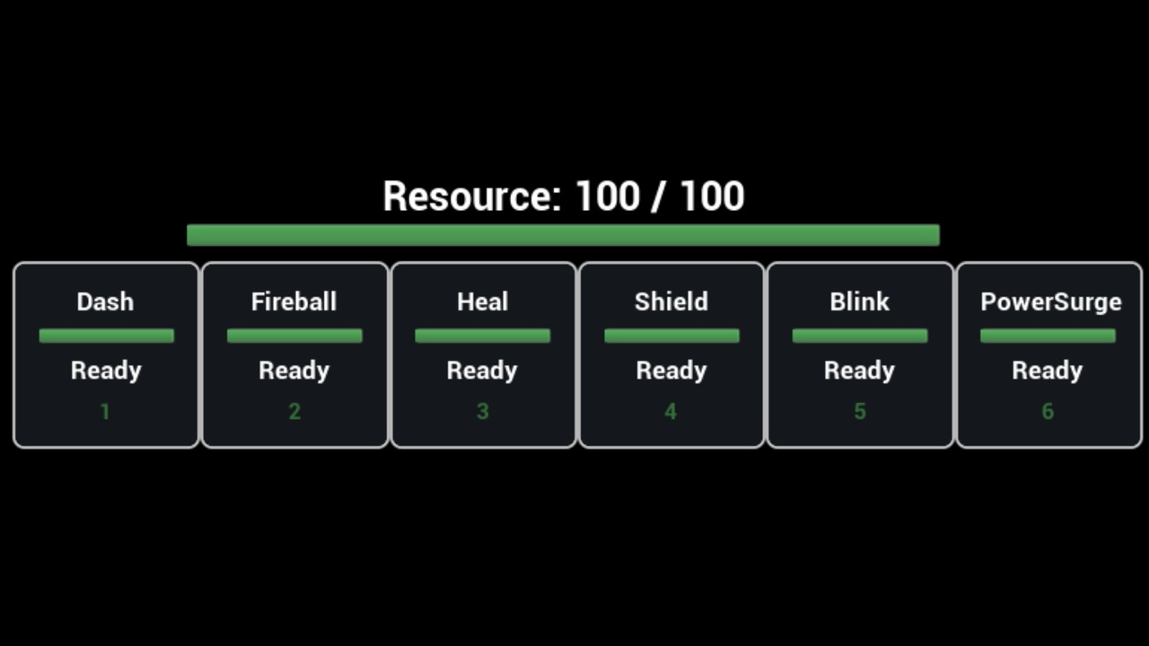Media 1 for listing Ability Cooldown System - Blueprint Cooldowns, Charges & Resources