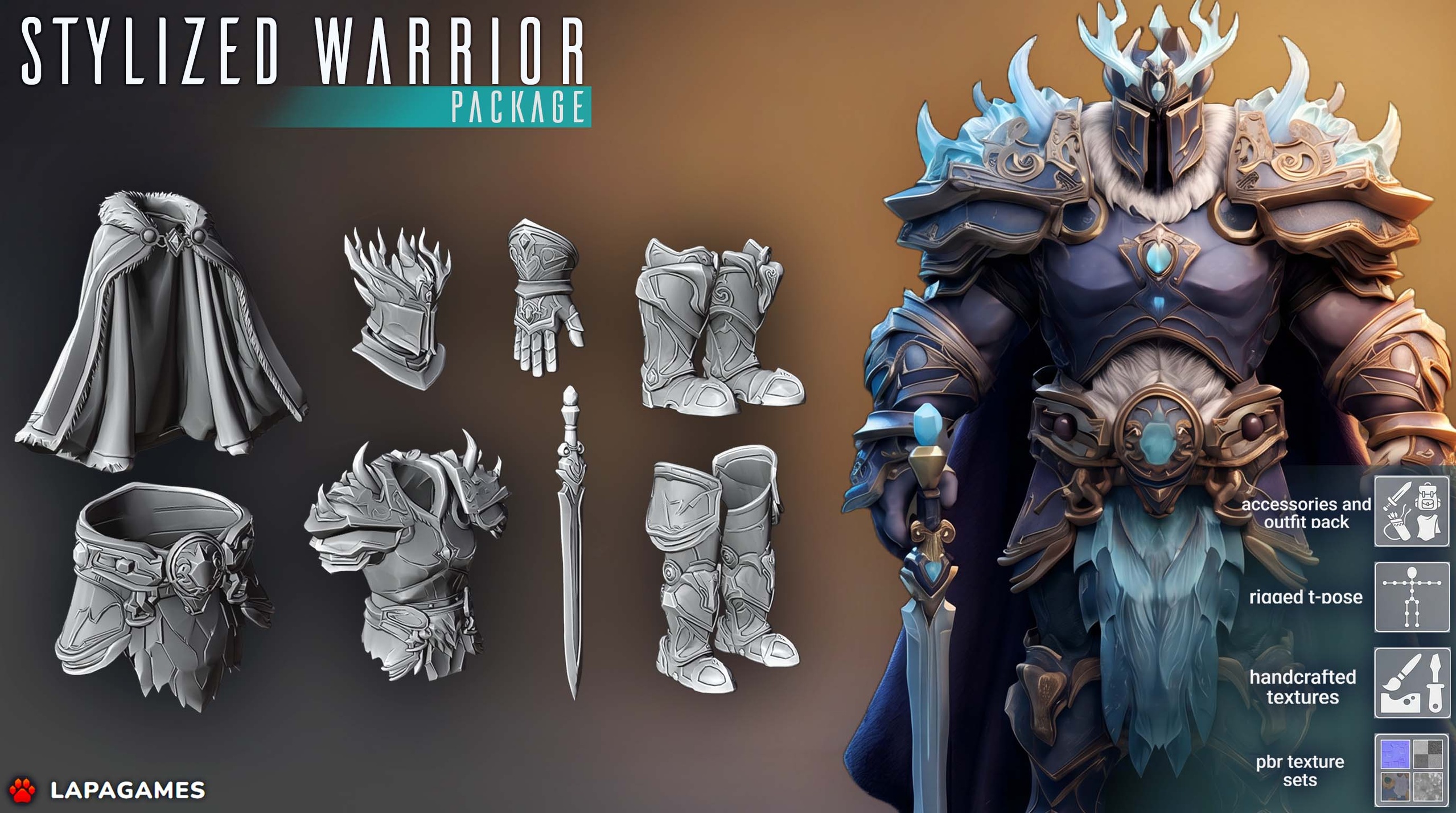Media 1 for listing Stylized Warrior - asset package