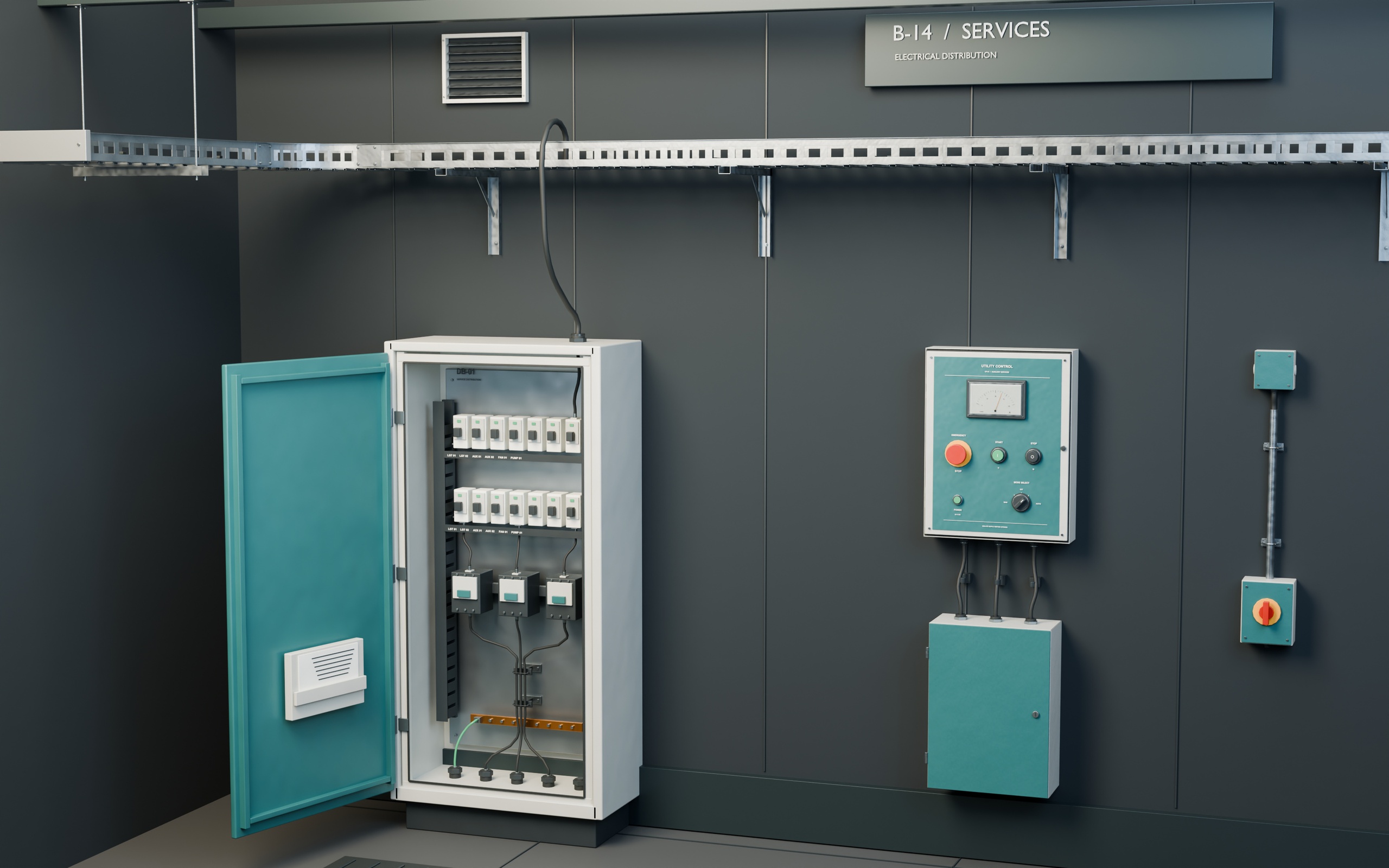 Media 1 for listing Compact Electrical Room – Modular Industrial Props
