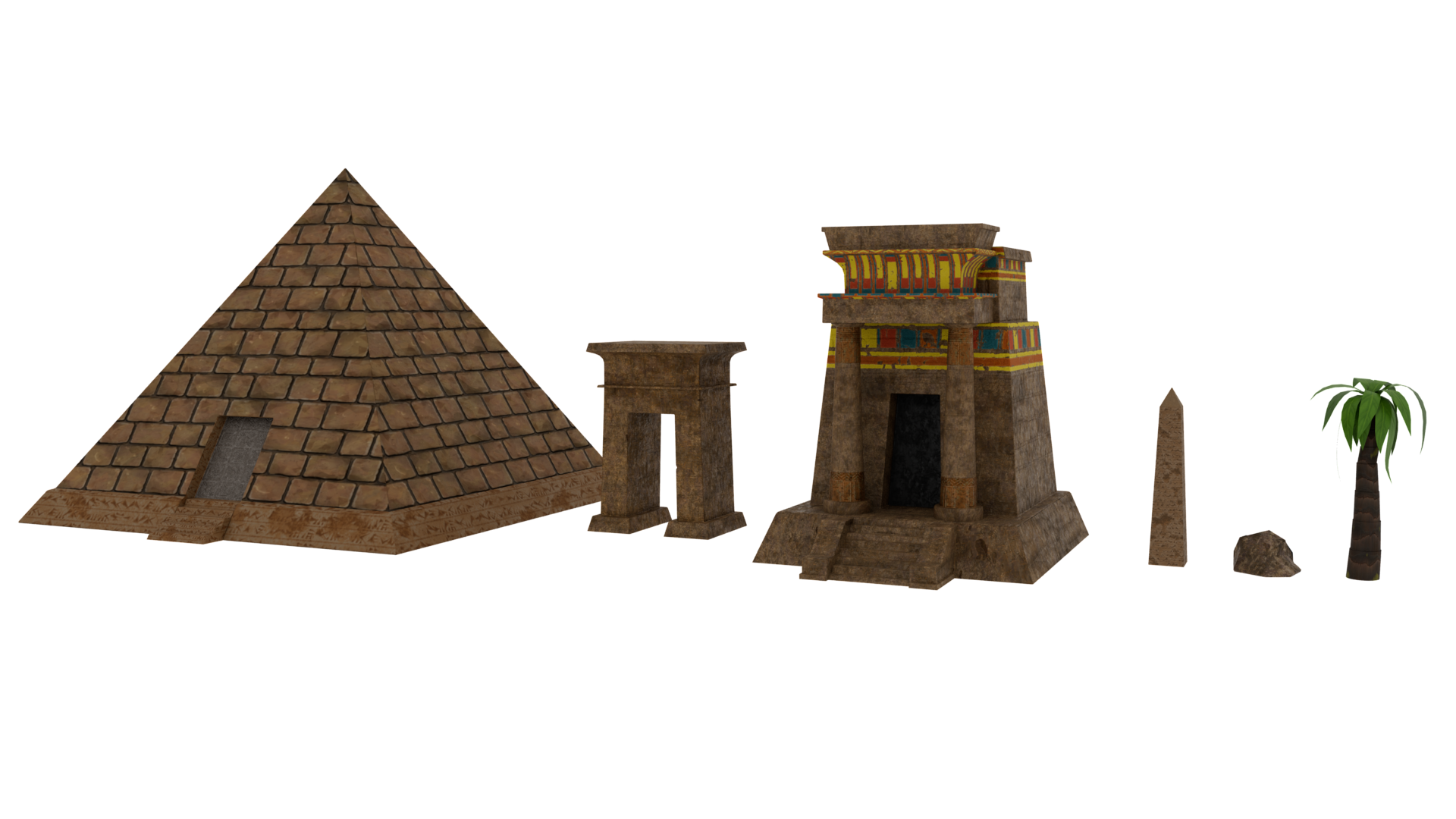 Ancient Egypt Props Low Poly 3D Asset Pack | Fab