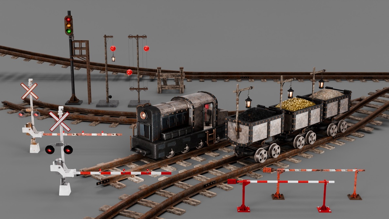 Media 1 for listing Stylized Modular Railway Environment Pack