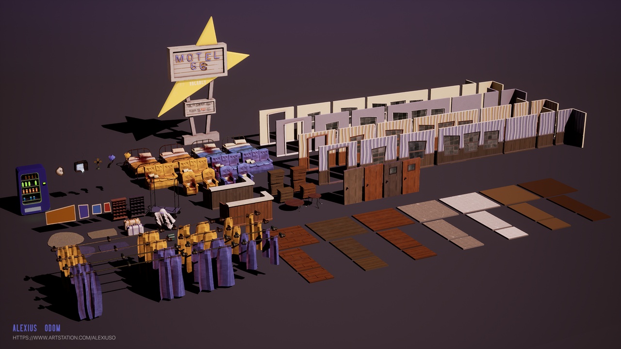 Media 1 for listing Haunted Motel Asset Pack - Low Poly