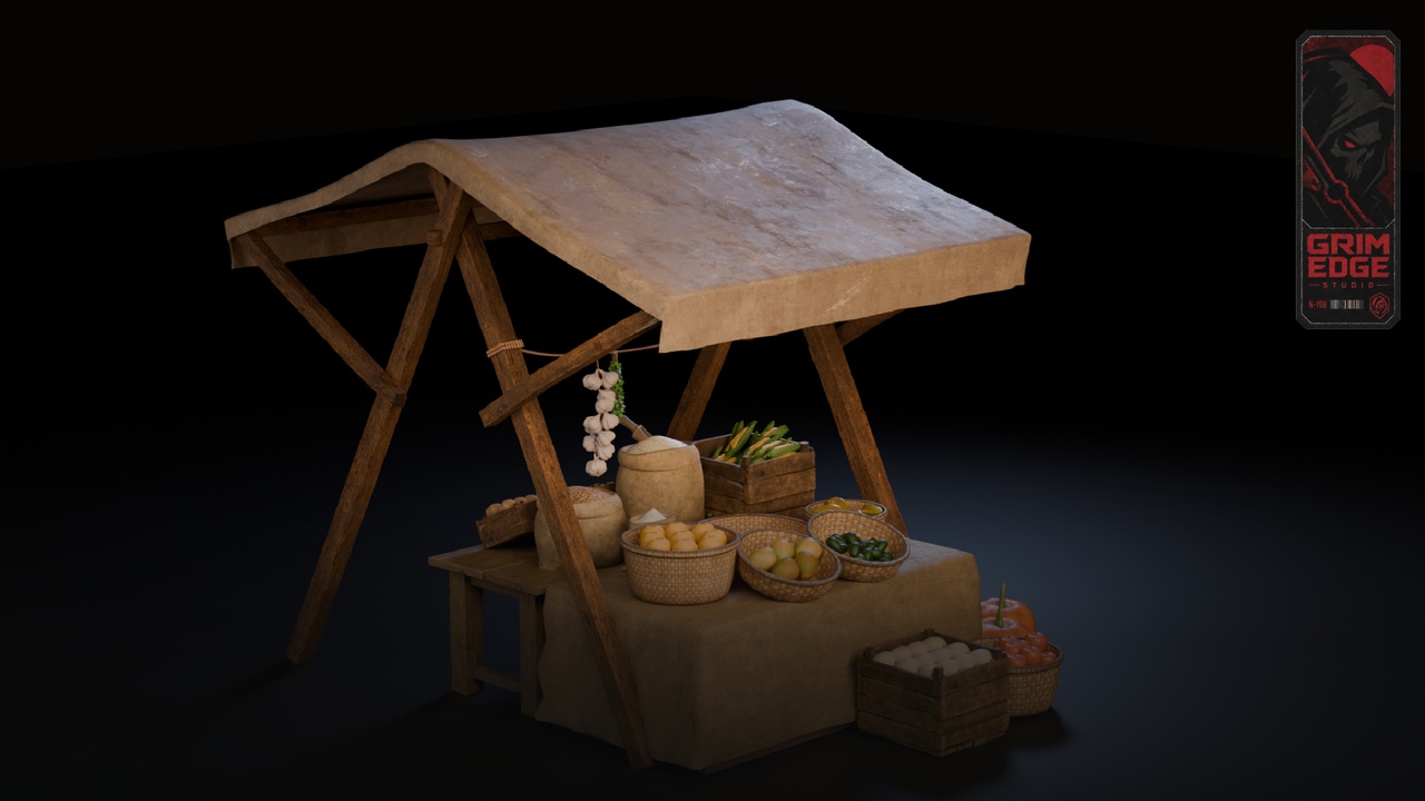 Media 1 for listing Medieval_Grocery_Stall