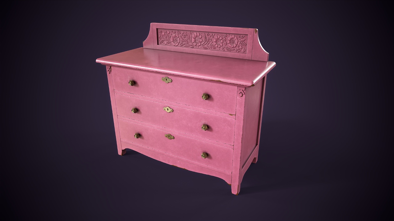 Media 1 for listing Vintage Painted Dresser