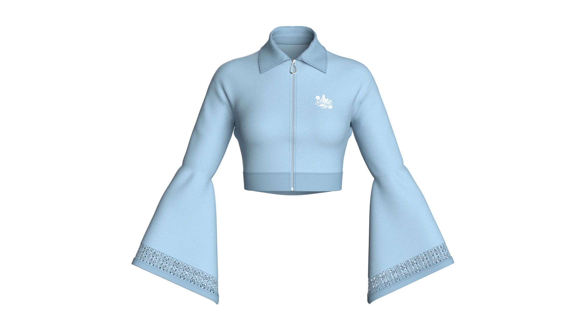 Media 1 for listing Girls Bell - Sleeve Lace Zip Jacket | High Poly
