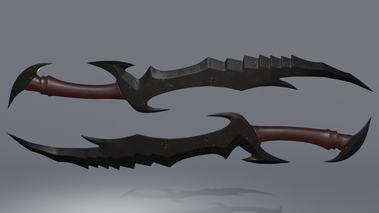 Dark Corrupted Sword Stylized Fantasy Weapon | Fab