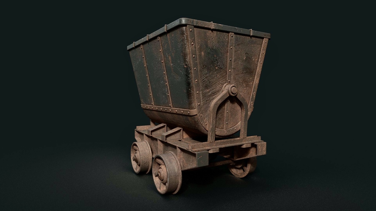 Media 1 for listing Minecart Mining Cart Vintage Model Minekart