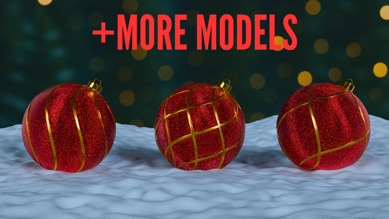 Media 1 for listing Christmas Ornaments Red BLEND
