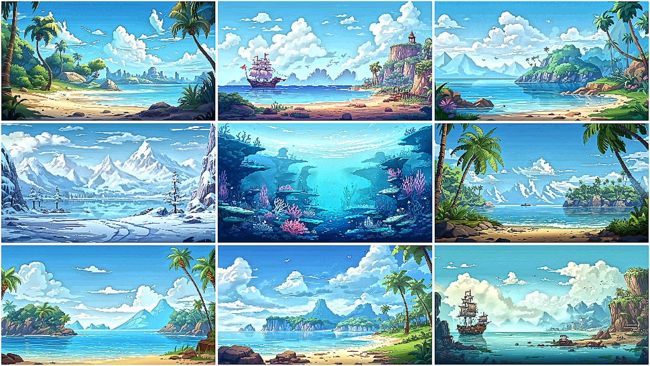 Media 1 for listing BACKGROUND - Pixel Island 1