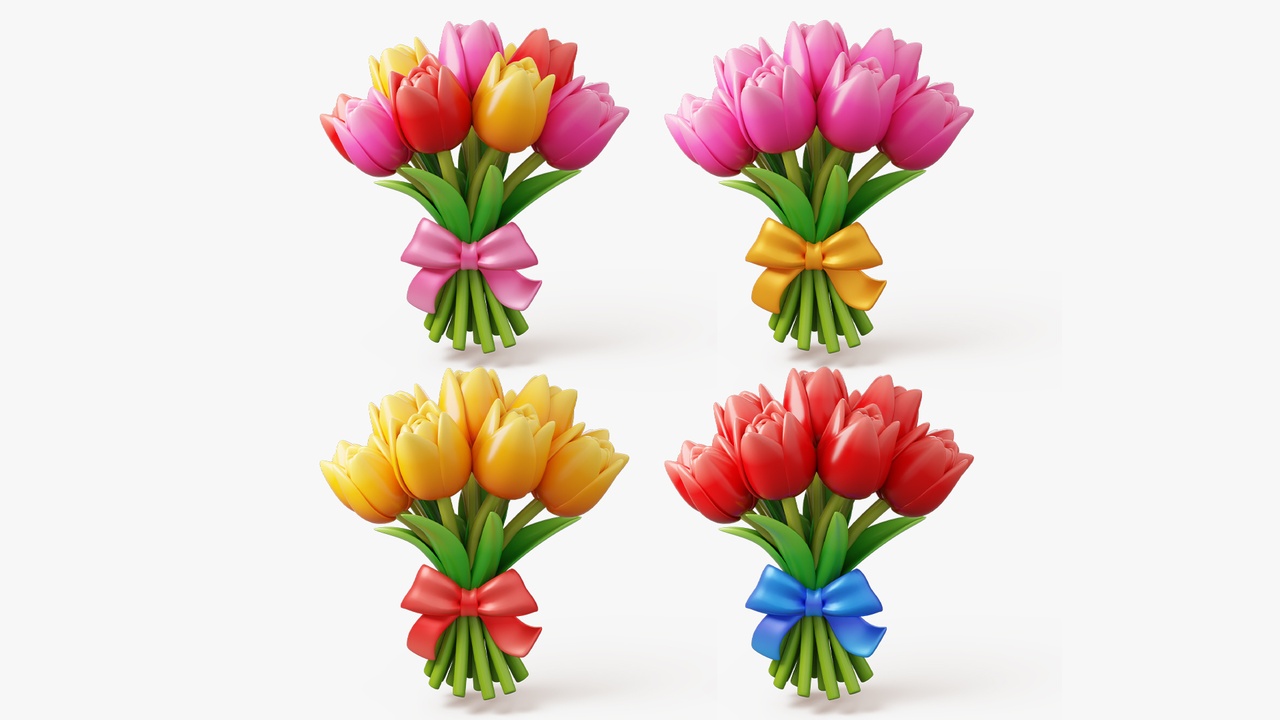 Media 1 for listing Stylized Tulip Bouquet Pack