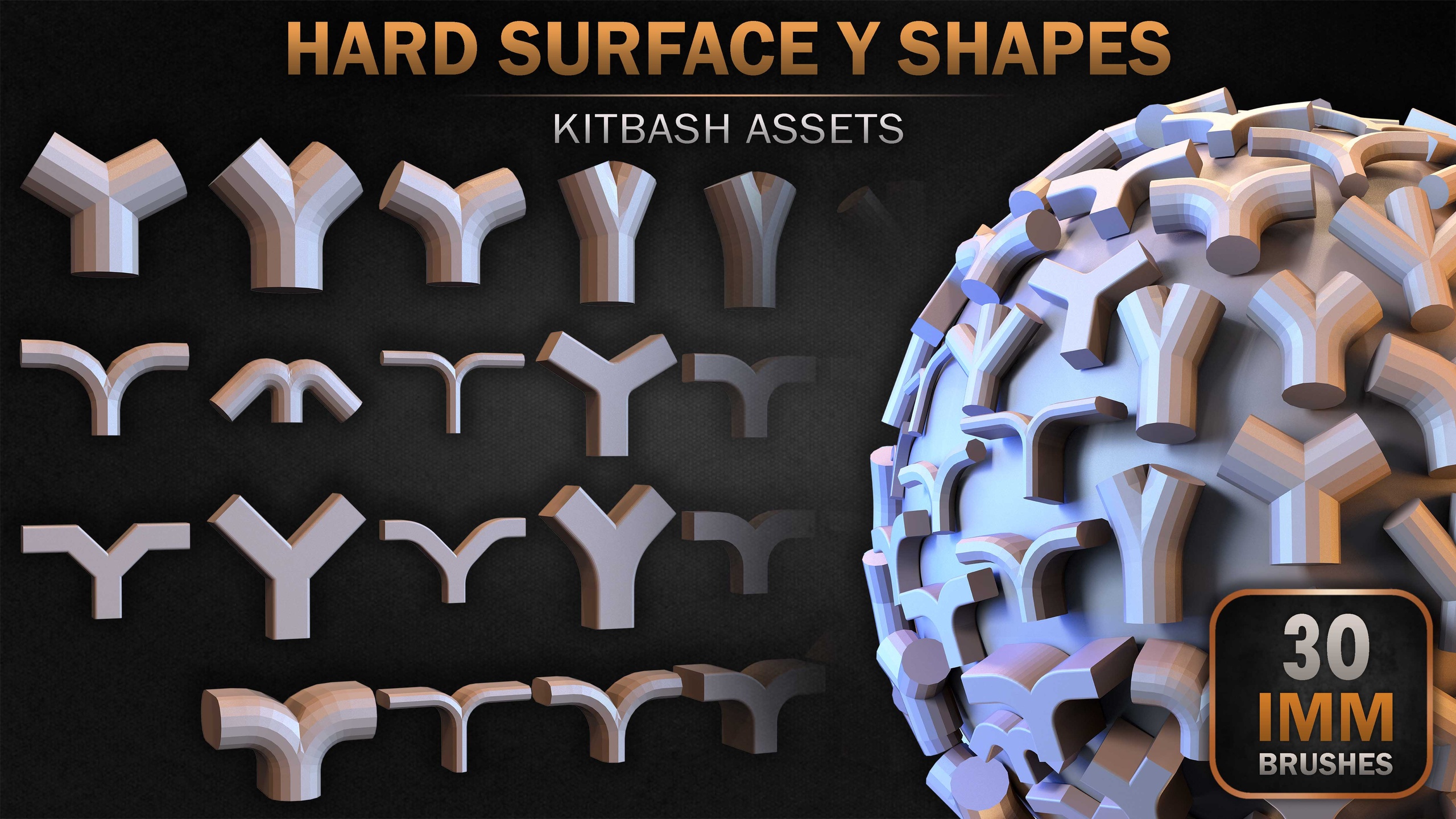 Media 1 for listing 30 Hard Surface IMM Y Shapes