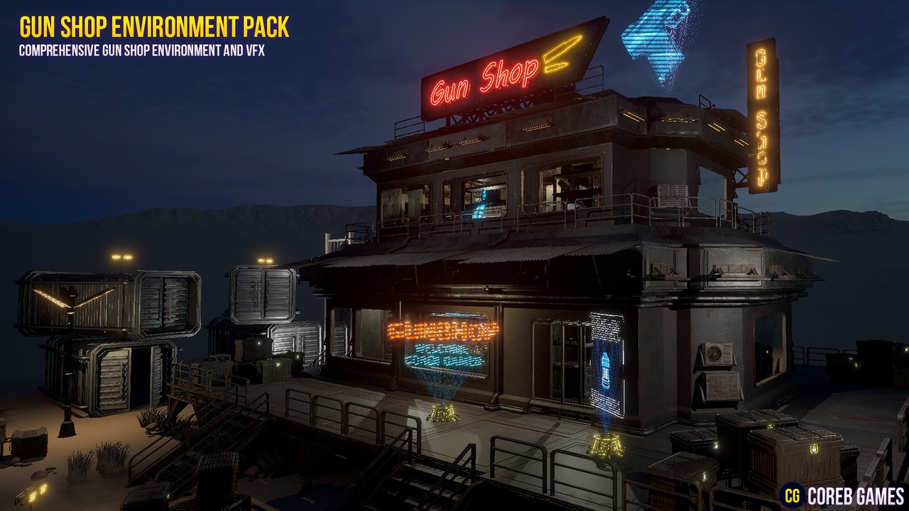 Media 1 for listing Gun Shop Environment and VFX Pack