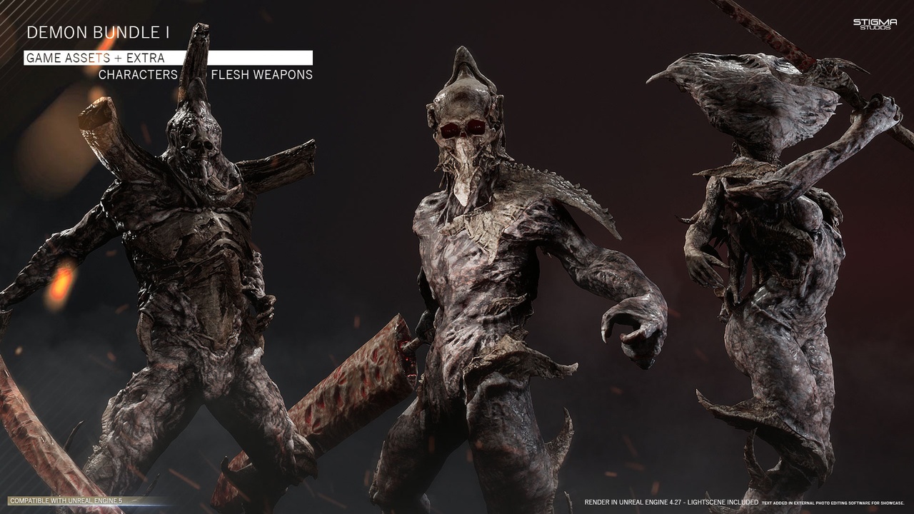 Media 1 for listing Demon Bundle 01 - Game Assets + Extra | STIGMA STUDIOS
