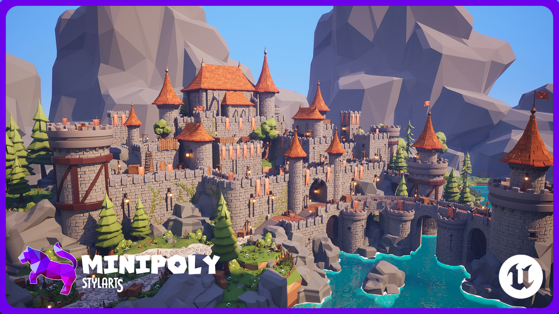 Minipoly Series - Mythic Castle ( Stylized Lowpoly Environment ) | Fab
