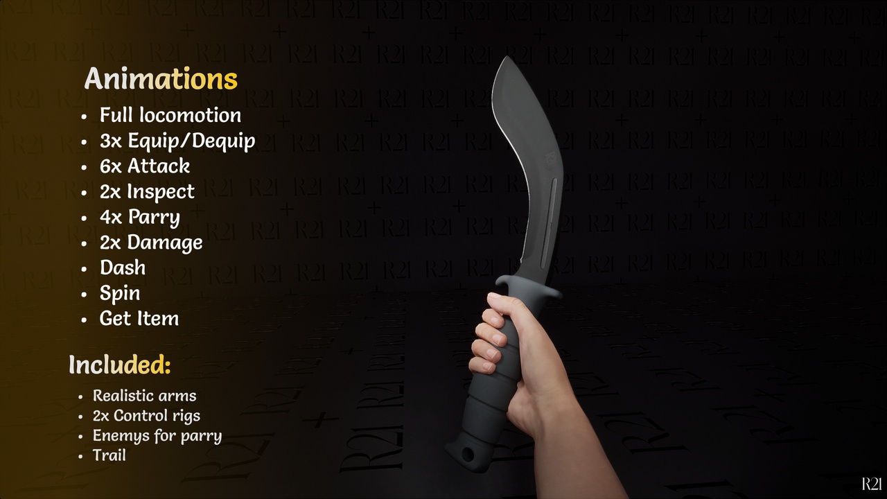 Media 1 for listing Kukri animations | First Person Gameplay