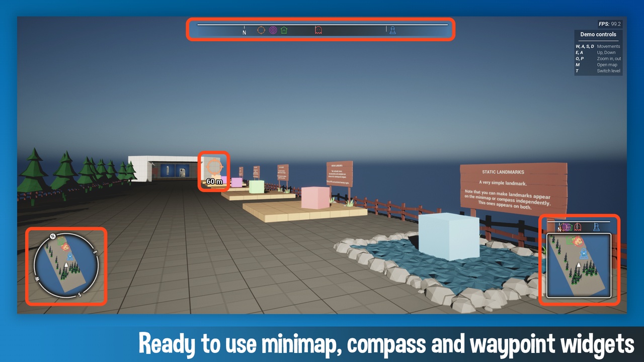 Media 1 for listing Landmark Navigation - Map, Minimap, Compass, Waypoint