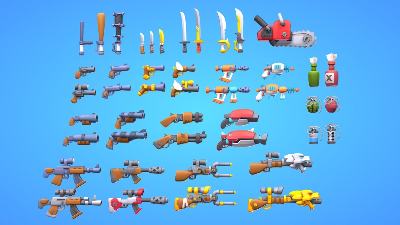Media 1 for listing Ultimate stylized weapons pack- Lowpoly