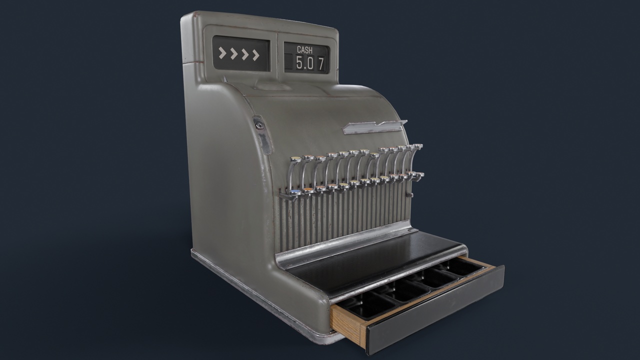 Media 1 for listing Cash Register - Lowpoly Game Ready 3D Model