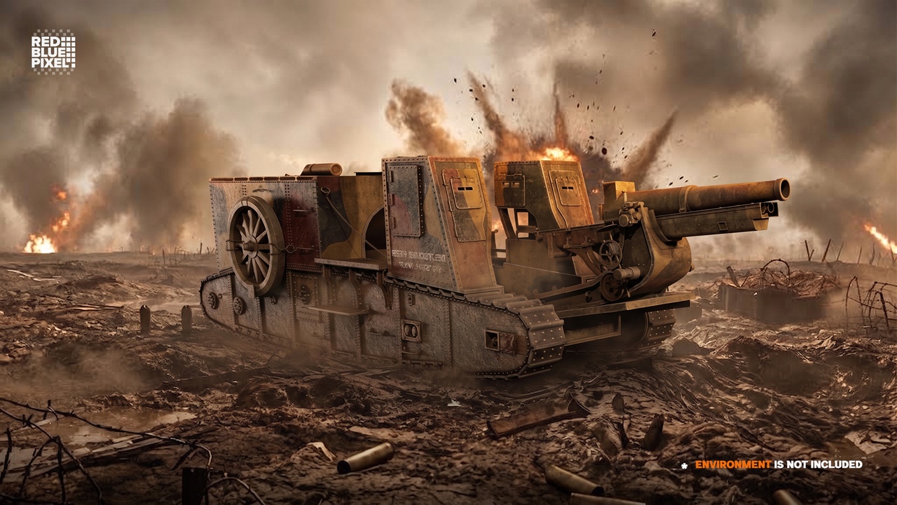 Media 1 for listing WW1 Gun Carrier Mark I Vehicle/Tank
