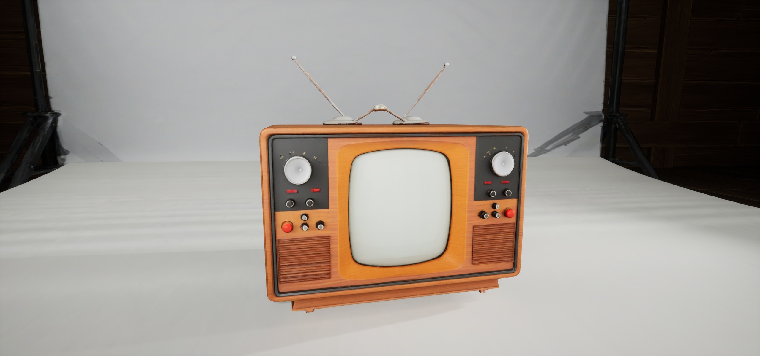 Retro TV With Antenna - Prop | Fab