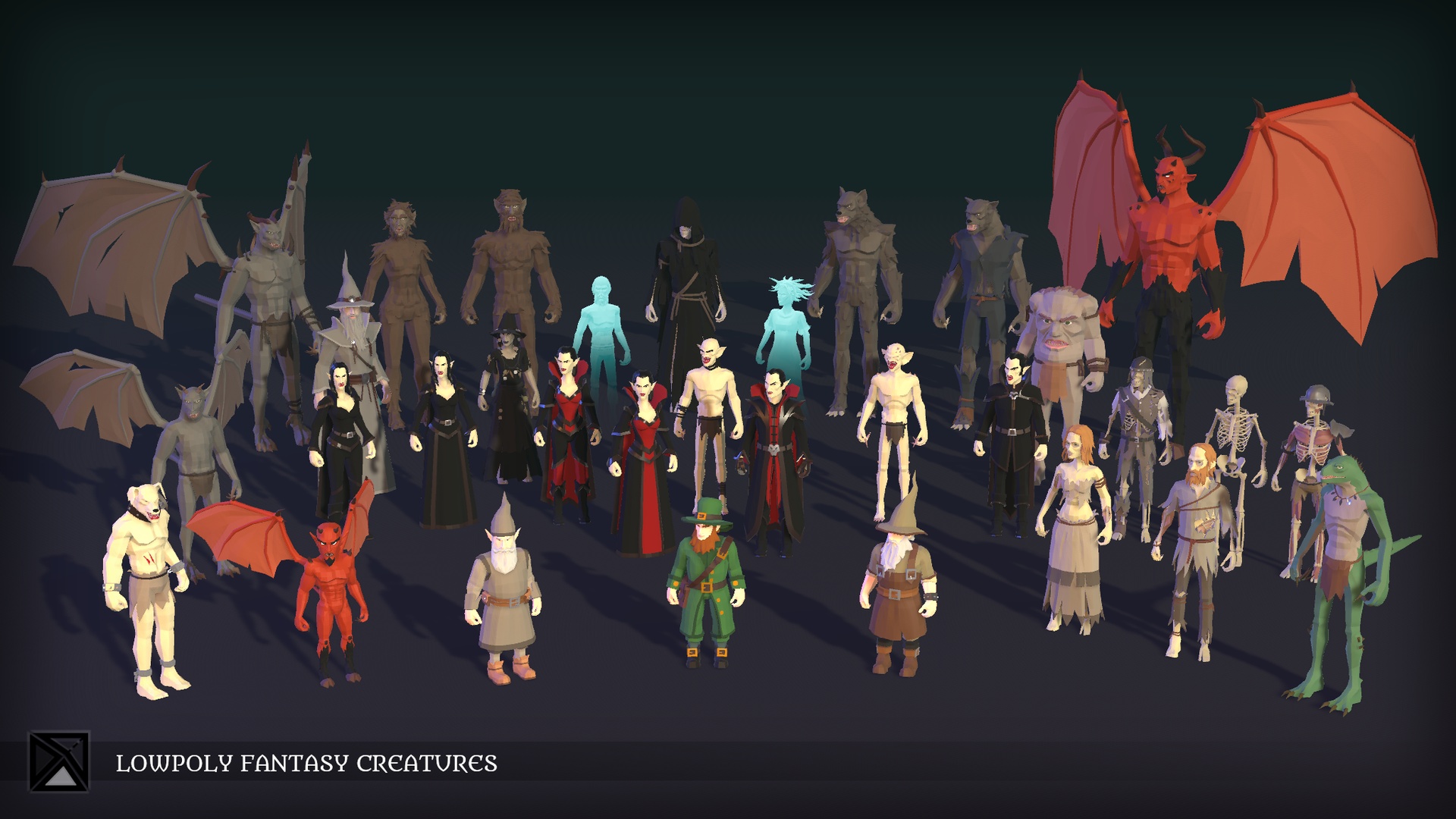 Media 1 for listing Low Poly Fantasy Creatures - LOWPOLY MEDIEVAL FANTASY SERIES