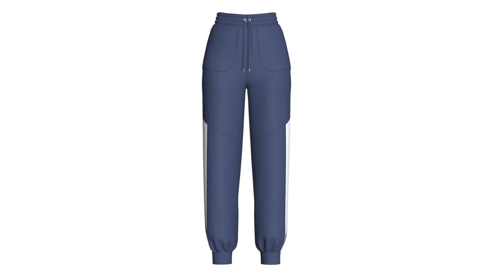 Media 1 for listing Girls Blue Joggers With White Side Panels | High Poly