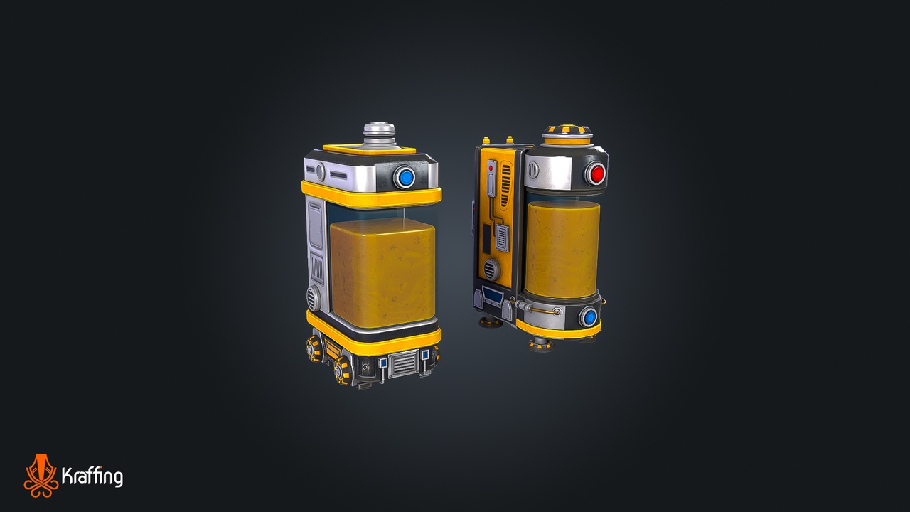 Media 1 for listing SCI-FI Liquid Container V1 – Futuristic Fluid Tank – Game Ready PBR
