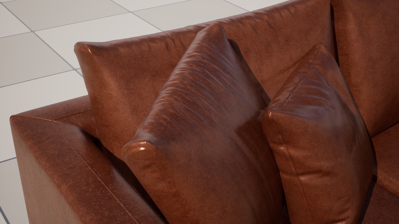 Media 1 for listing Realistic Leather Sofa 09