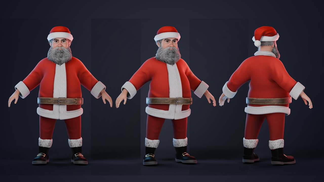 Media 1 for listing Stylized Santa Claus rigged