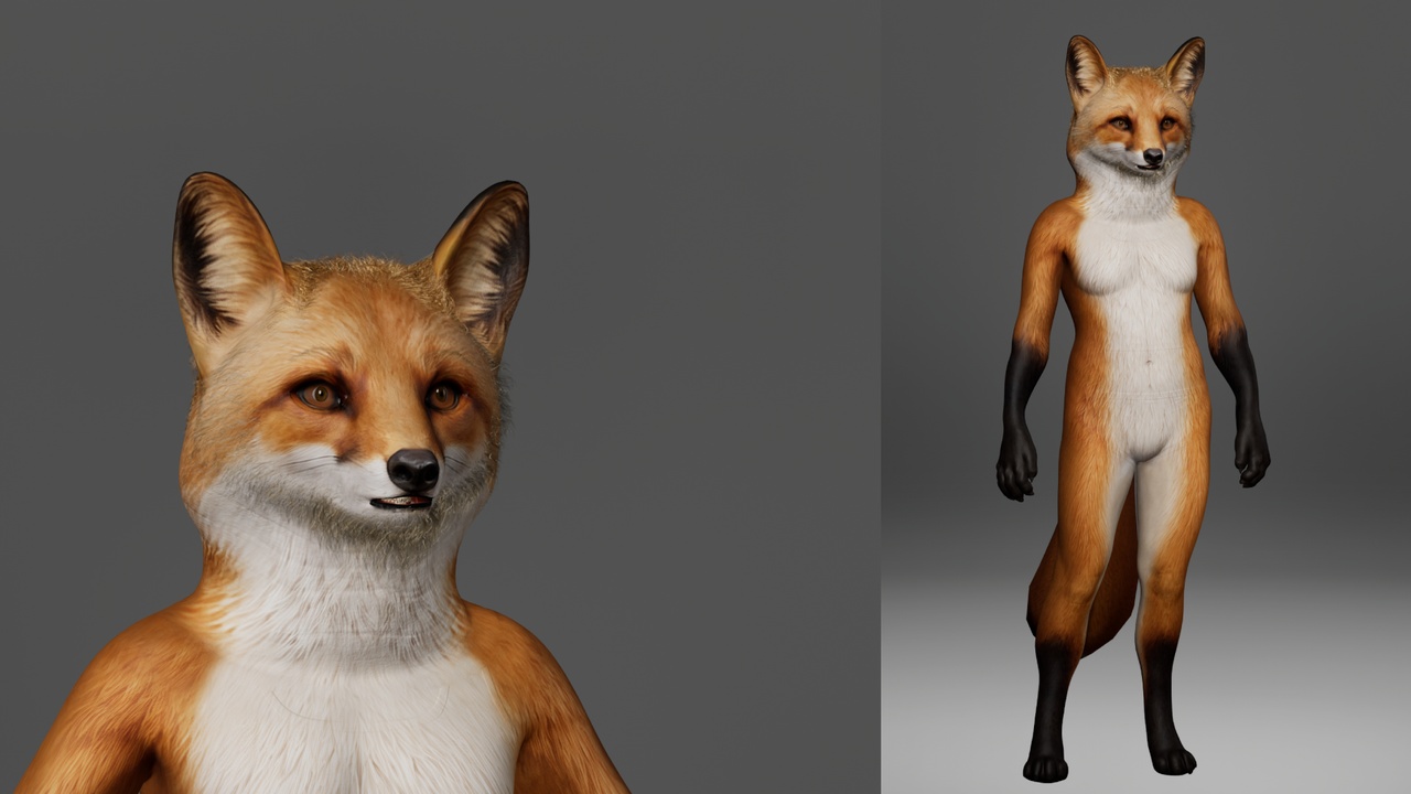 Media 1 for listing Metahuman Red Fox Character