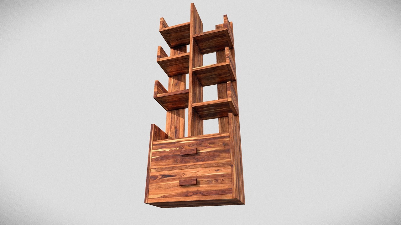 Media 1 for listing Bookshelf V001 – Modern Open Bookshelf