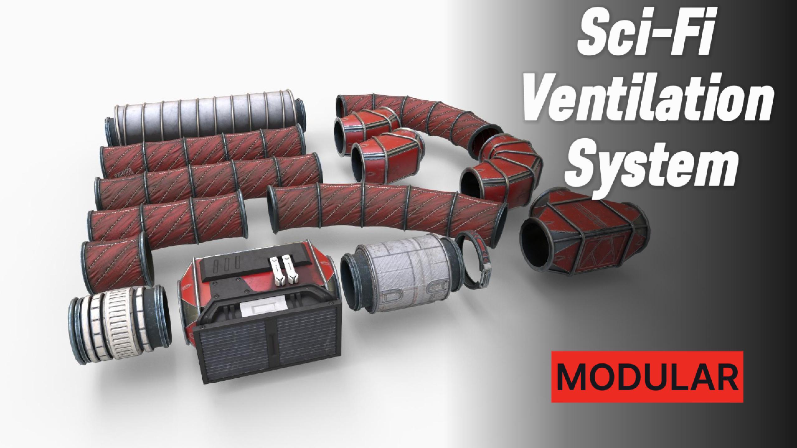 Sci-Fi Ventilation System - Modular Kit for Unreal Engine | Fab