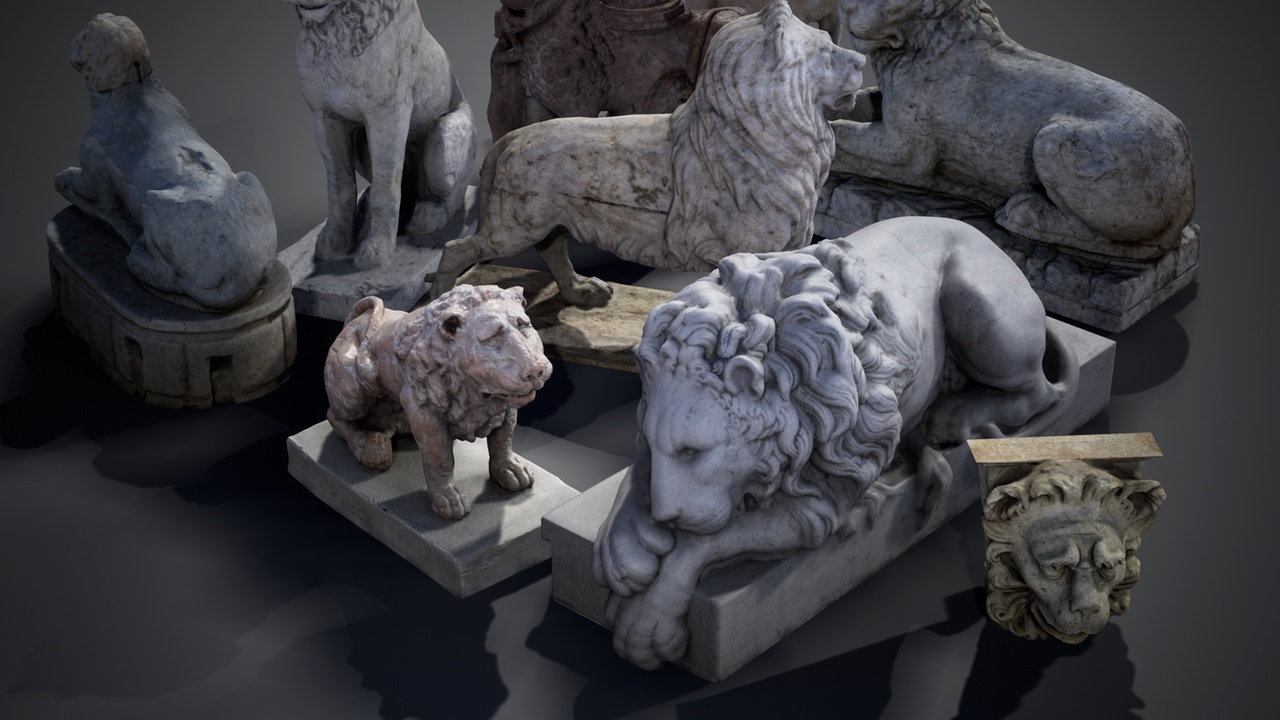 Media 1 for listing Lions Sculptures