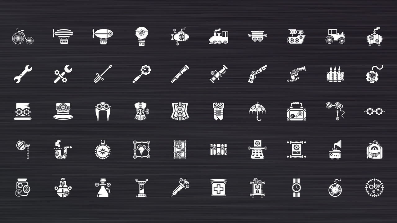 Media 1 for listing Customisable Icon Pack: Steampunk