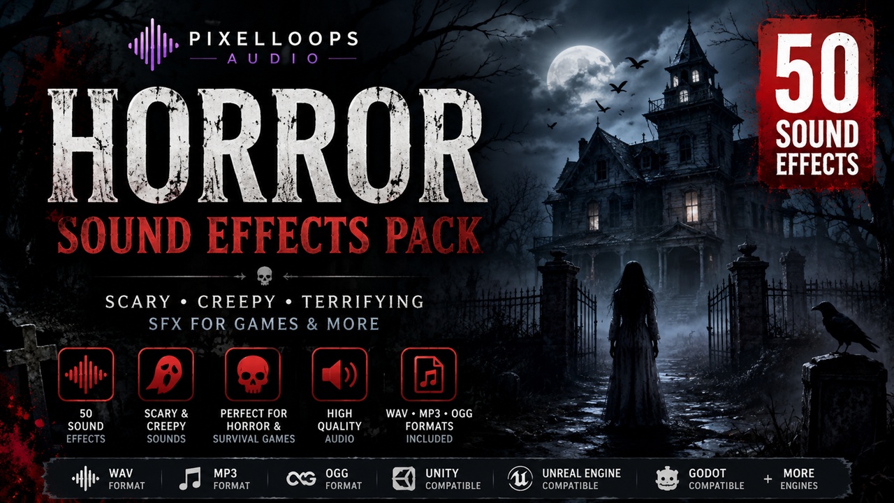 Media 1 for listing Horror Sound Effects Pack – 50 Scary & Creepy SFX