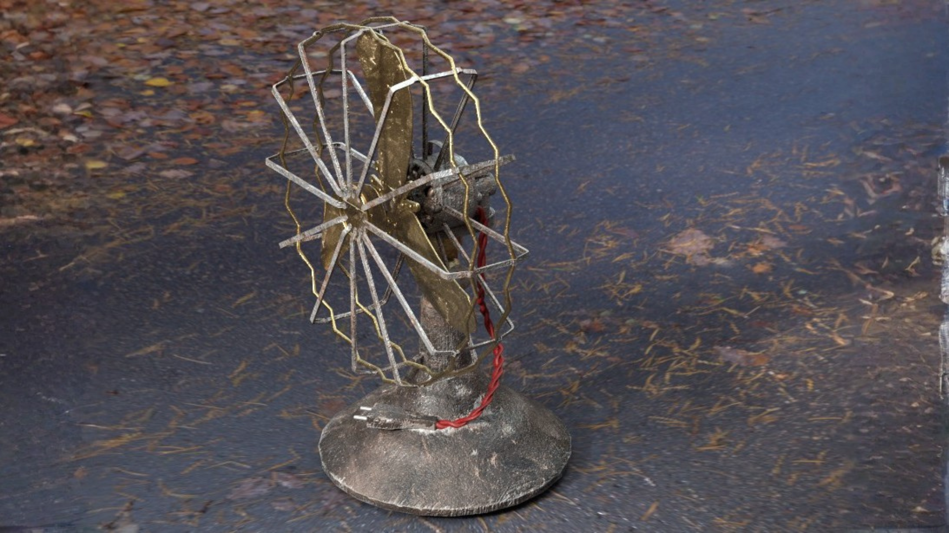 Vintage Table Fan (Rusted / Worn) 4K