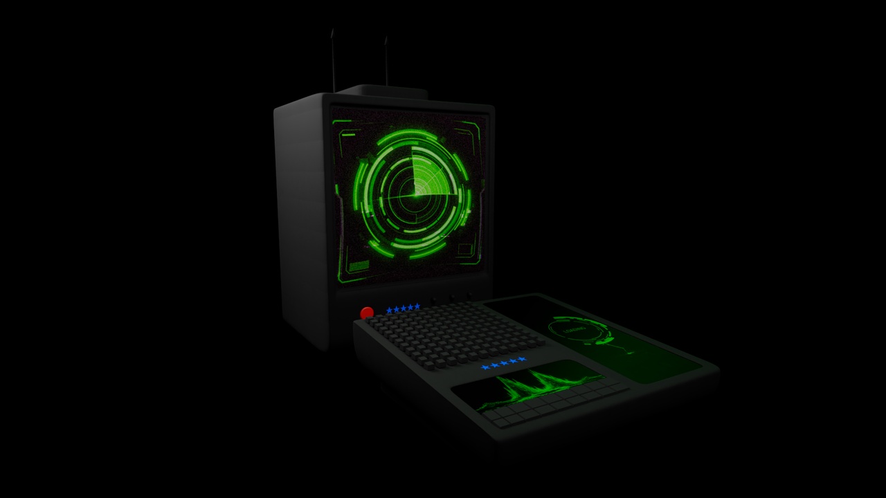 Media 1 for listing RETRO CRT MILITARY SCANNER TERMINAL