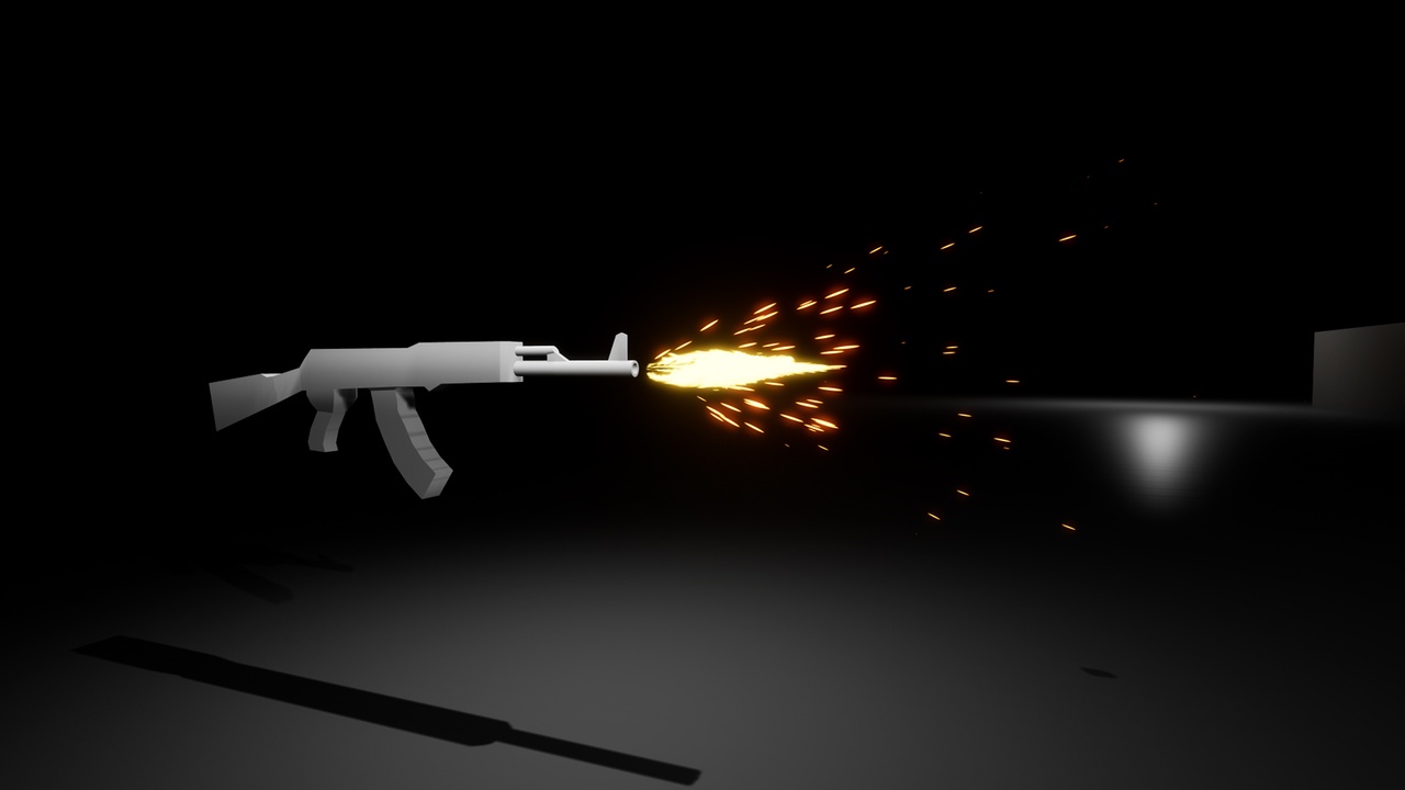 Media 1 for listing Stylized Shooting VFX Niagara (Muzzle - Bullet Trail - Impact)