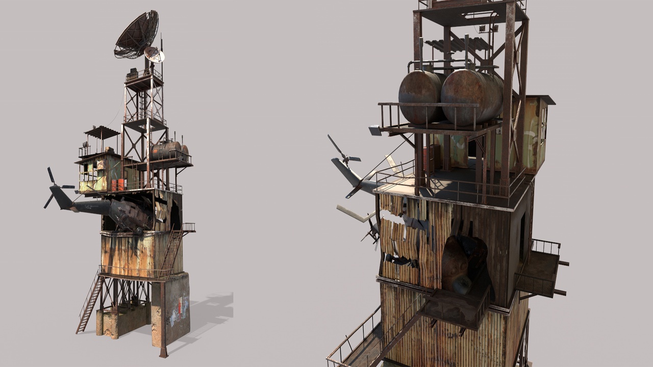 Post-Apocalyptic Outpost Tower | Fab