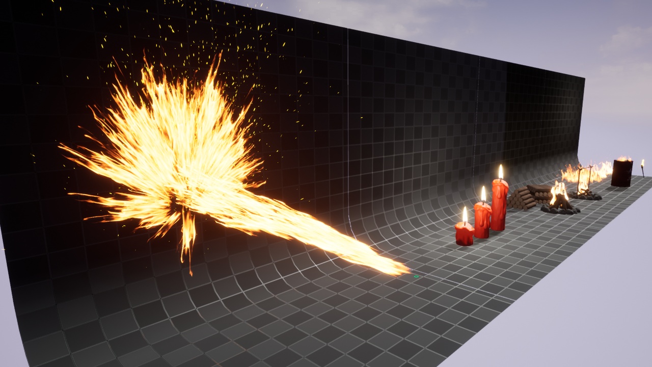 Media 1 for listing Campfire / Dragon  Flame /  Torch Fire/  Barrel Fire /  effects