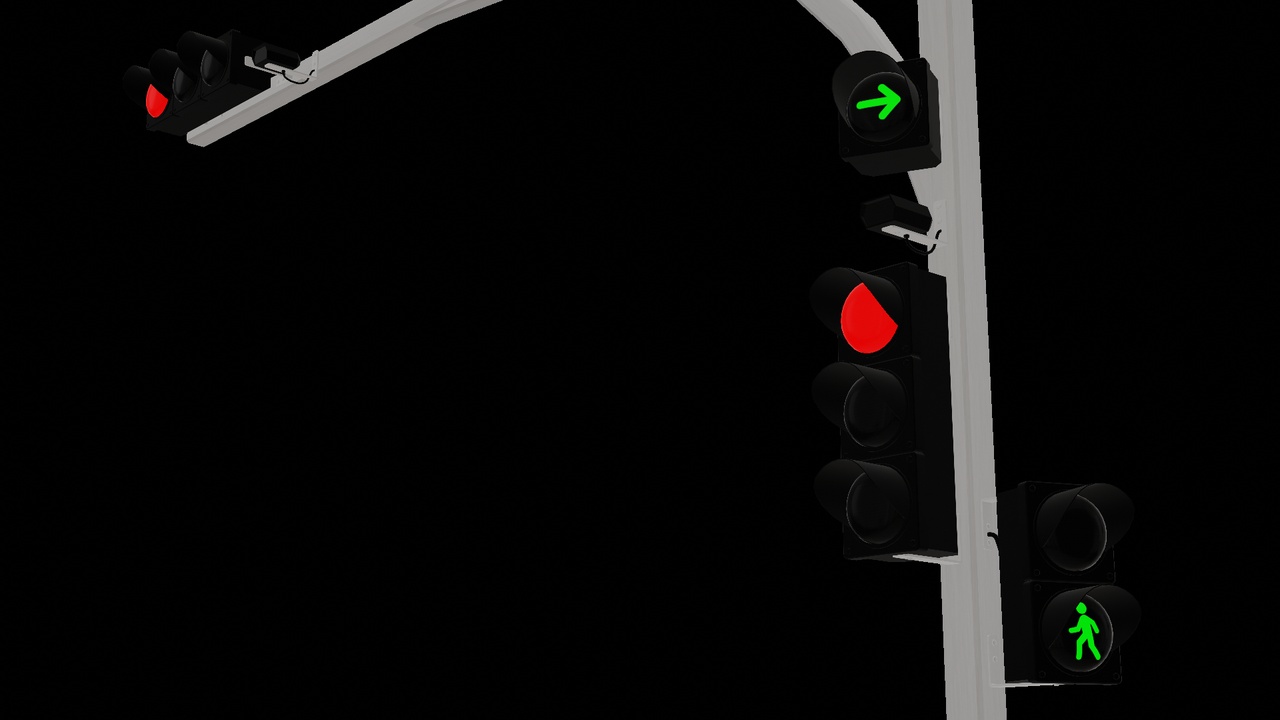 Media 1 for listing Traffic Lights - Low Poly Modular