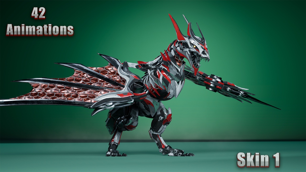 Media 1 for listing Sci-Fi Dragon - Knight