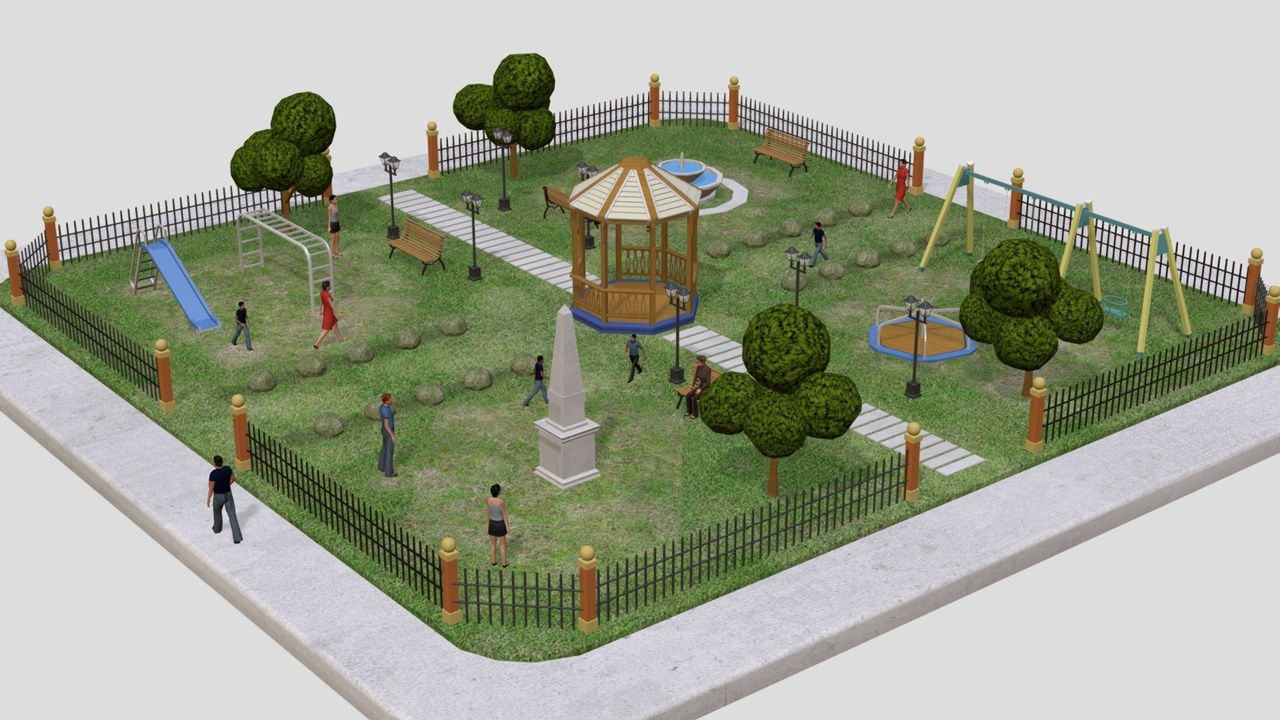 Media 1 for listing Low-poly Urban Park